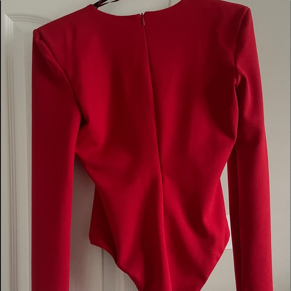 Zara Red Long-Sleeve Bodysuit - Picture 6 of 9